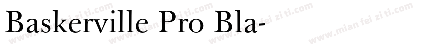 Baskerville Pro Bla字体转换